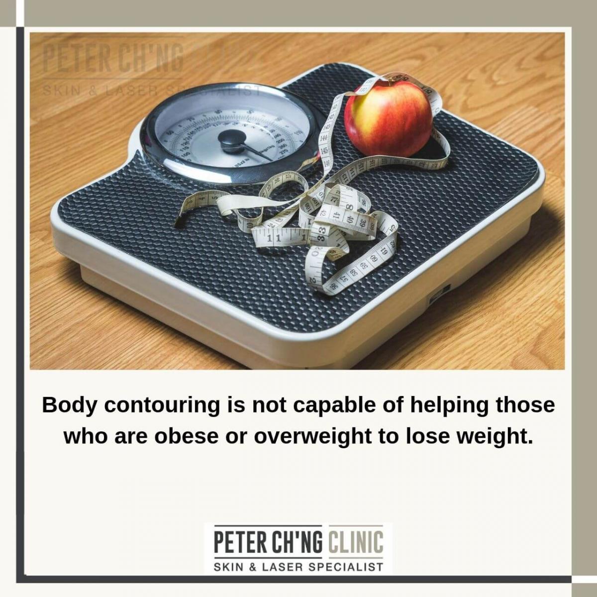 Body contouring equals weight loss
