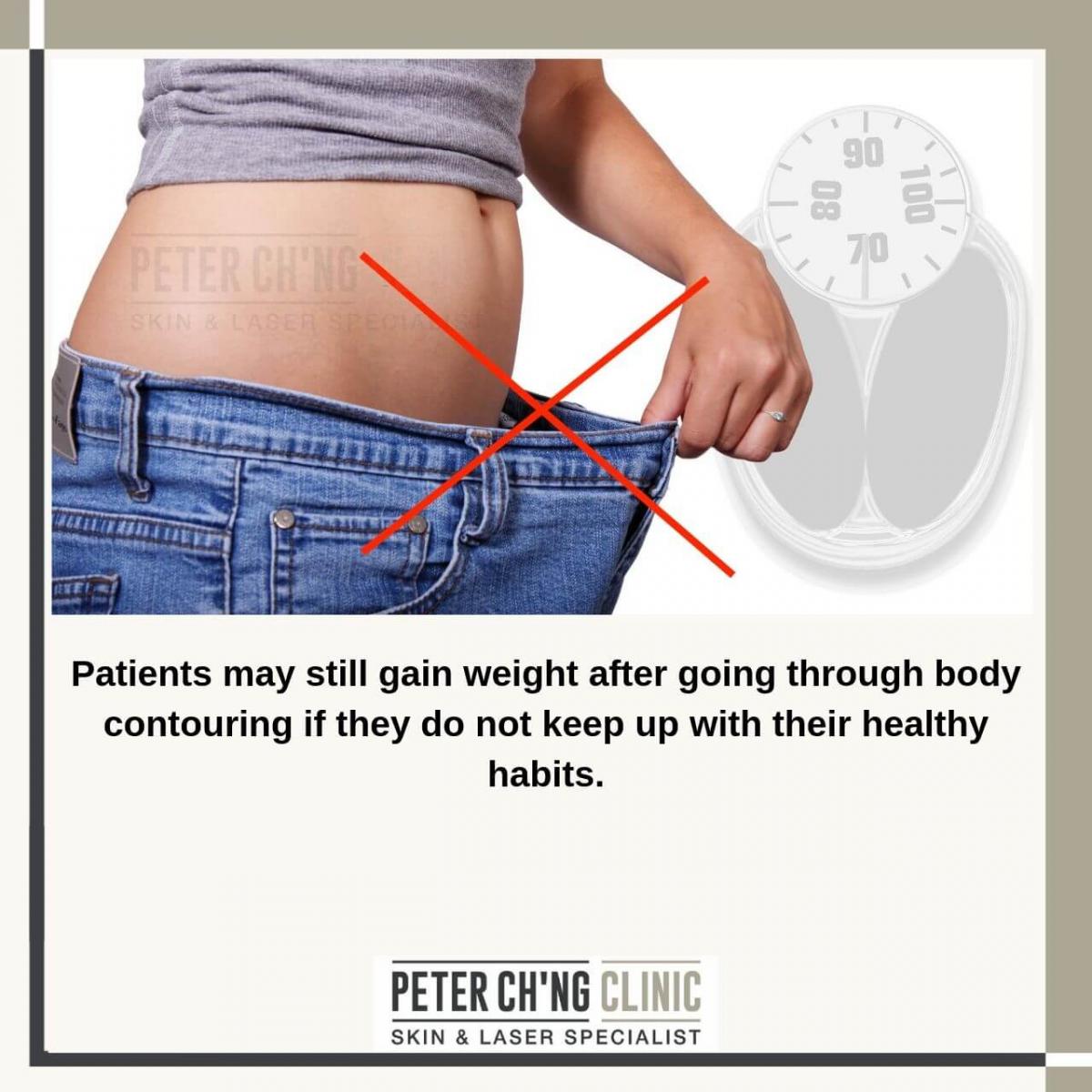 Body contouring prevents weight gain